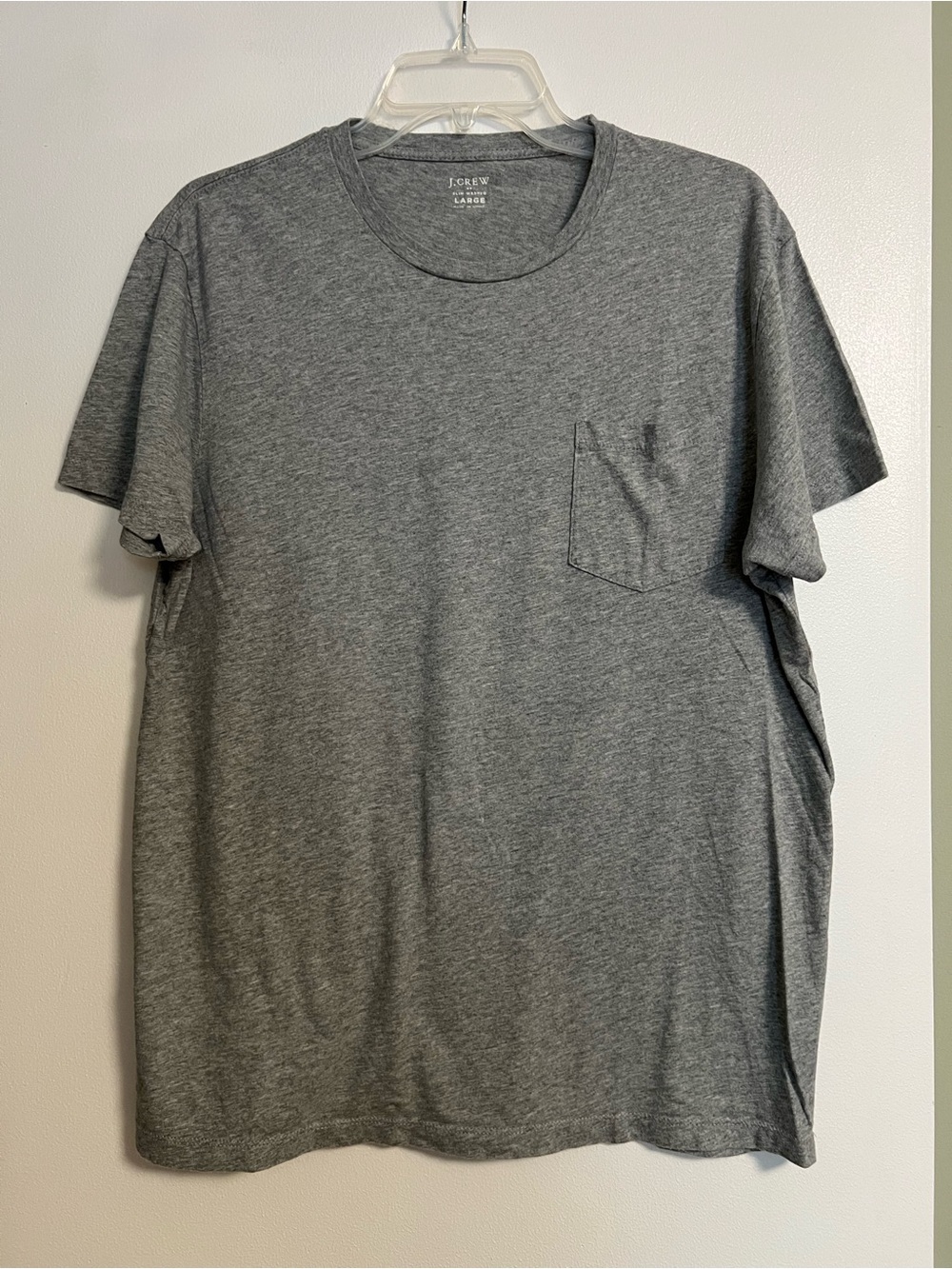 J. Crew Men's Heather Gray Pocket Tee